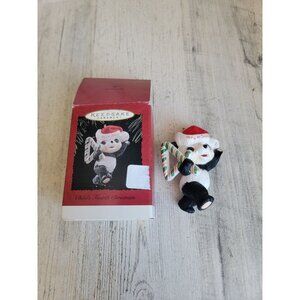 Hallmark 1995 child's fourth Christmas panda bear ornament Xmas